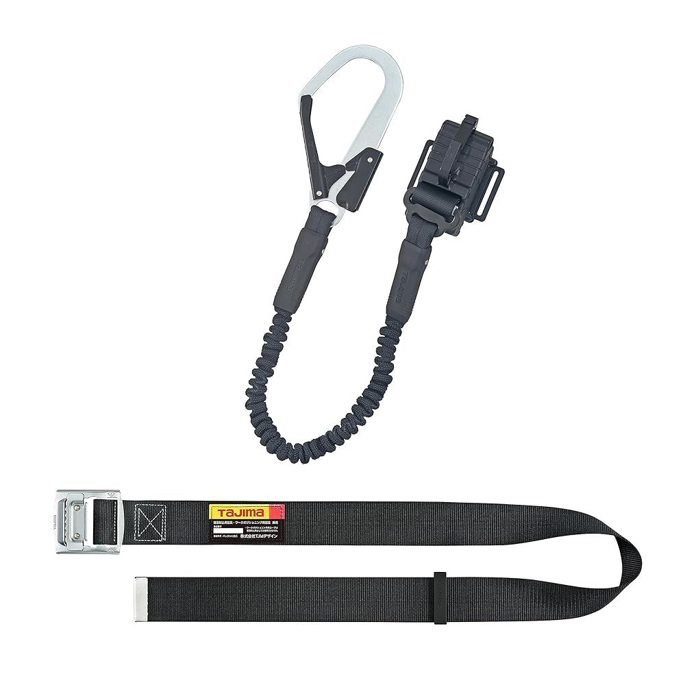 タジマ 胴ベルト用 蛇腹縦型Ｌ１ スチールベルトＭセット B1SMJR-TL1BK