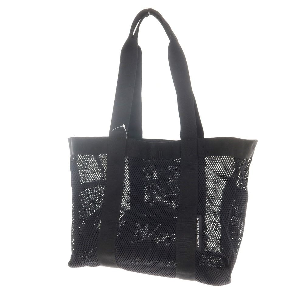 【中古】ニュートラルワークス NEUTRALWORKS. ナイロン系 メッシュ トートバッグ ブラック【W36xH27xD15】【ユニセックス】