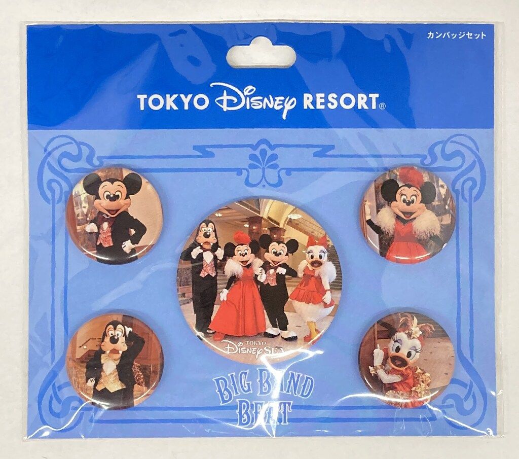 東京ディズニーシー カンバッジセット BIG BAND BEAT ミッキー&フレンズ(実写) 2017