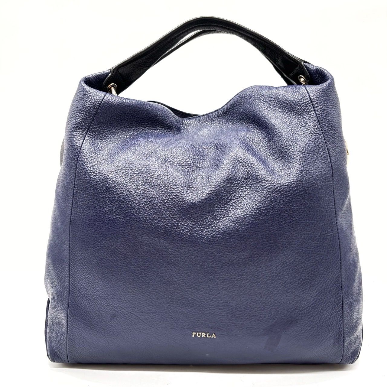 良品】 FURLA フルラ トートバッグ ハンドバッグ エリザベス ロゴ金具 