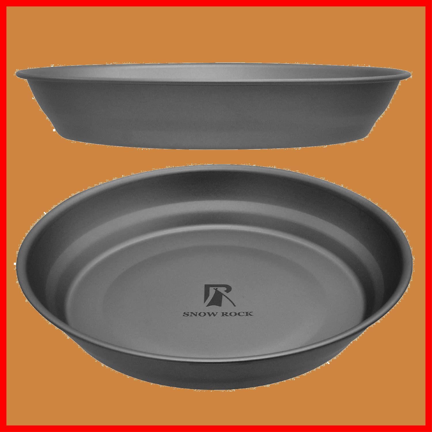 Snow Rock T-3371 チタン 皿 ボウル チタン食器 軽量 食器 キャンプ 旅行 皿 165mm 直径 小さい