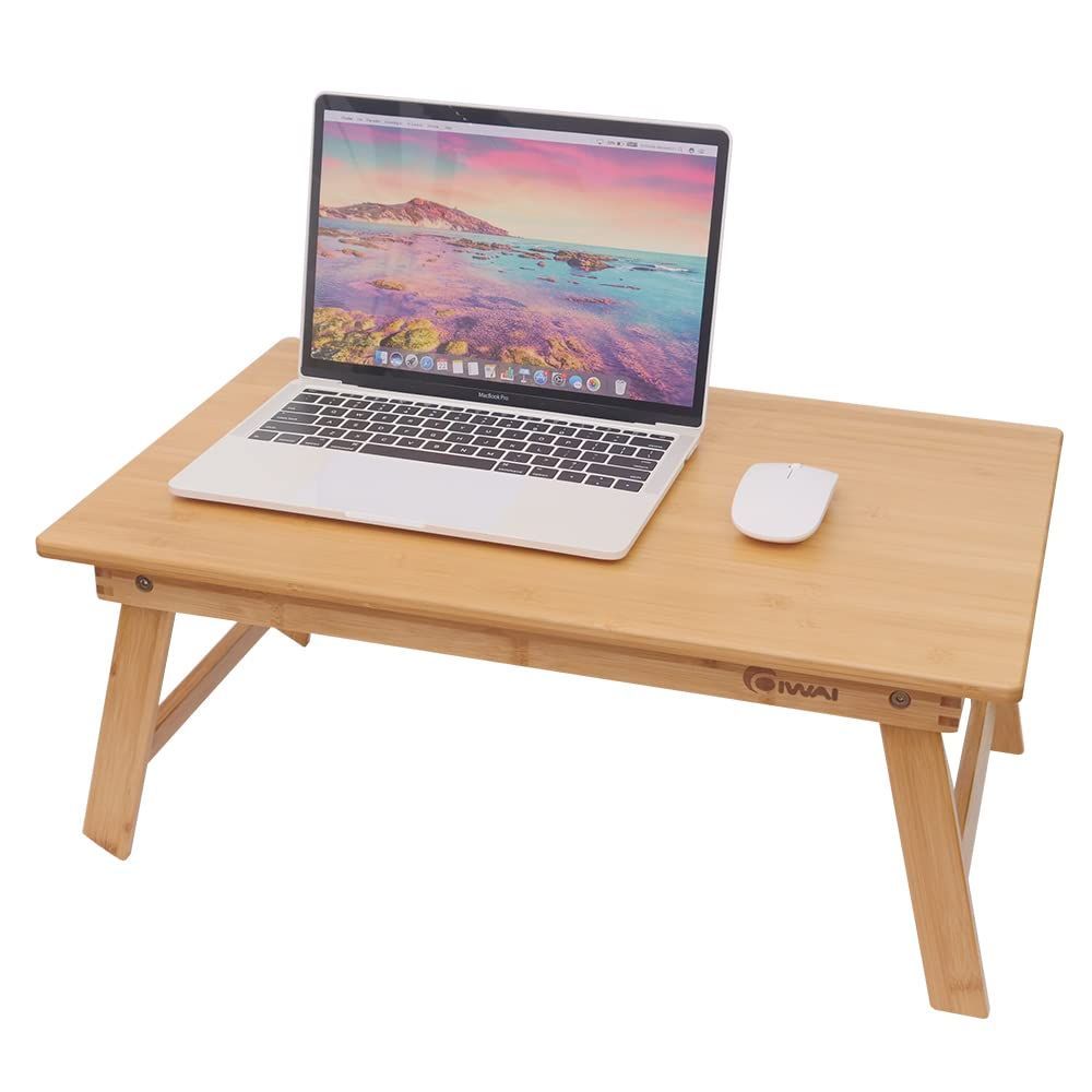 【特価商品】OIWAI ノートパソコンデスク ベッドテーブル 木製 ローテーブル 折りたたみ キャンプテーブル ピクニックテーブル 座卓 ちゃぶ台 シンプル ナチュラル 竹製 (60*40 ローテーブル)