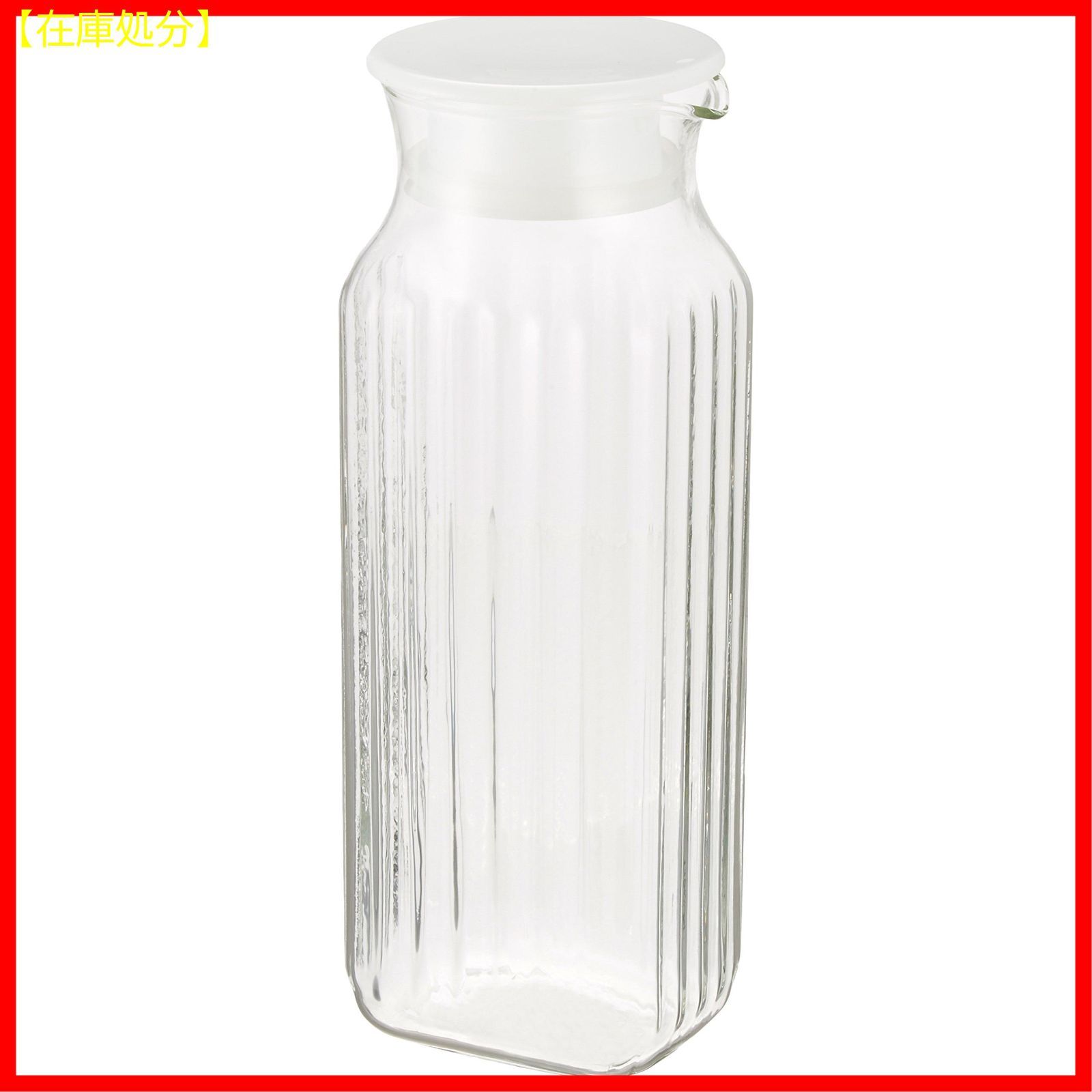 メルカリshops 在庫処分 耐熱ガラス ピッチャー 冷水筒 Iwaki イワキ ホワイト 1l