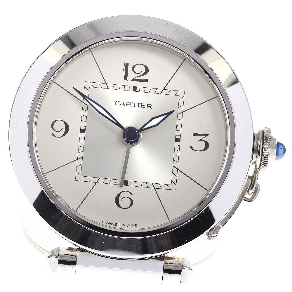 カルティエ CARTIER W0100053 パシャ 置時計 アラーム クォーツ ボーイズ良品箱・保証書付き_811708