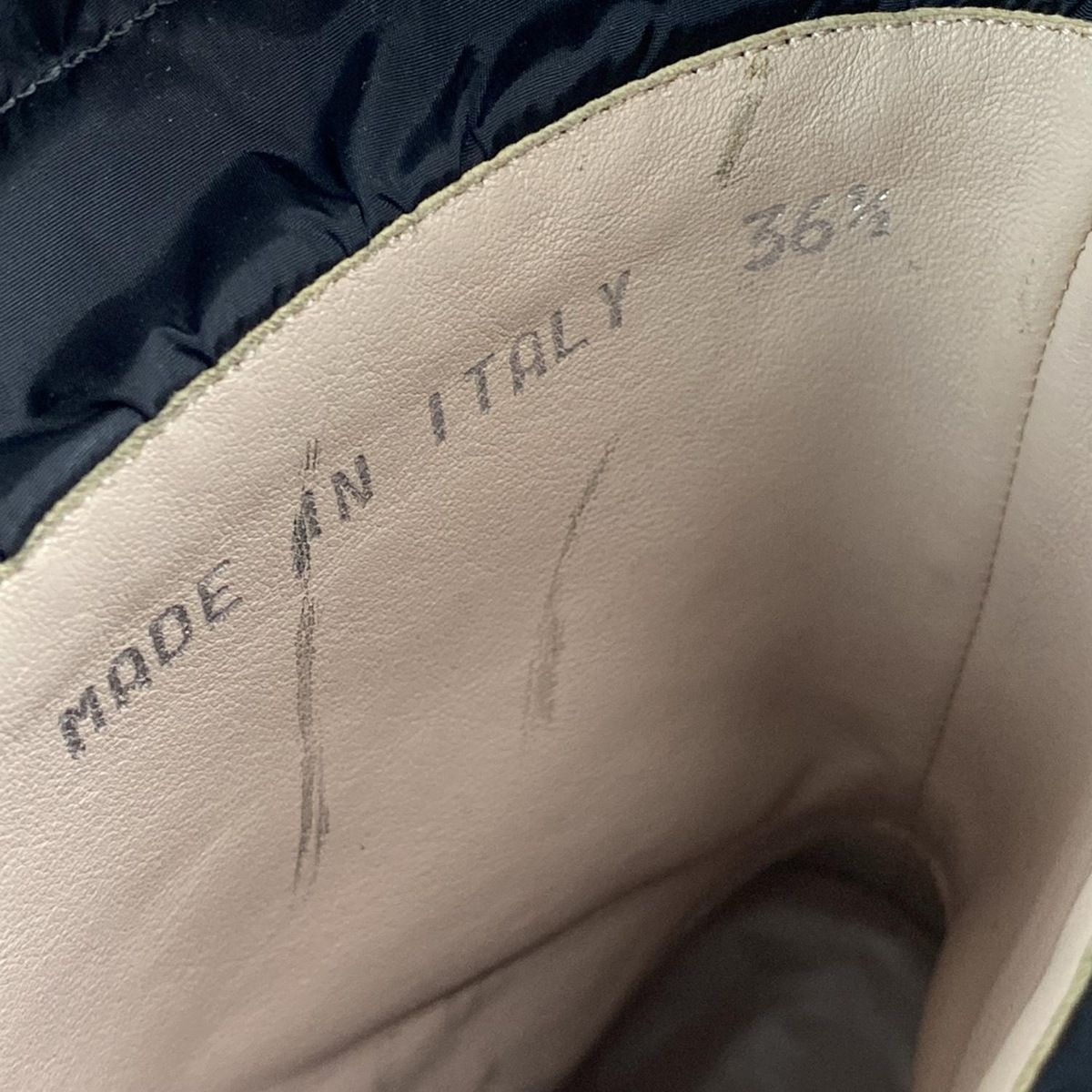 miumiu ミュウミュウ ブーツ 36 1|2 レディース - 黒 レザー KIN-KAAI_COM