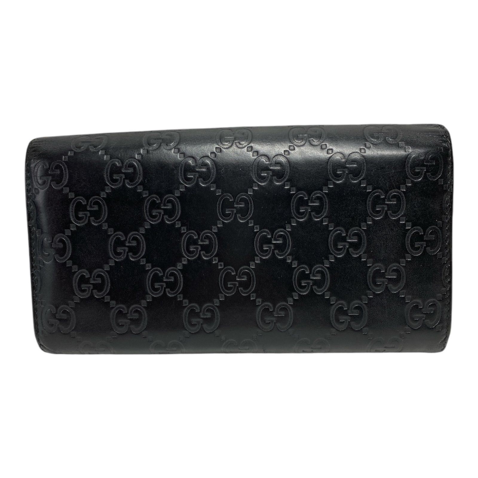 GUCCI2つ折り財布シマインターロッキングG黒