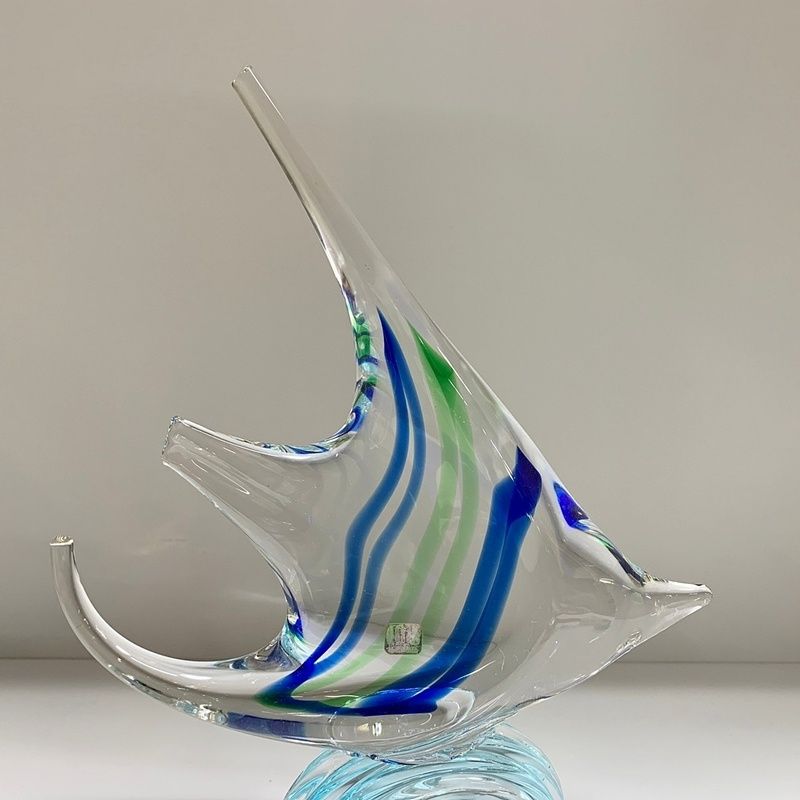 レトロ MultiGlass マルティグラス 魚 高さ27cm ガラス 置物