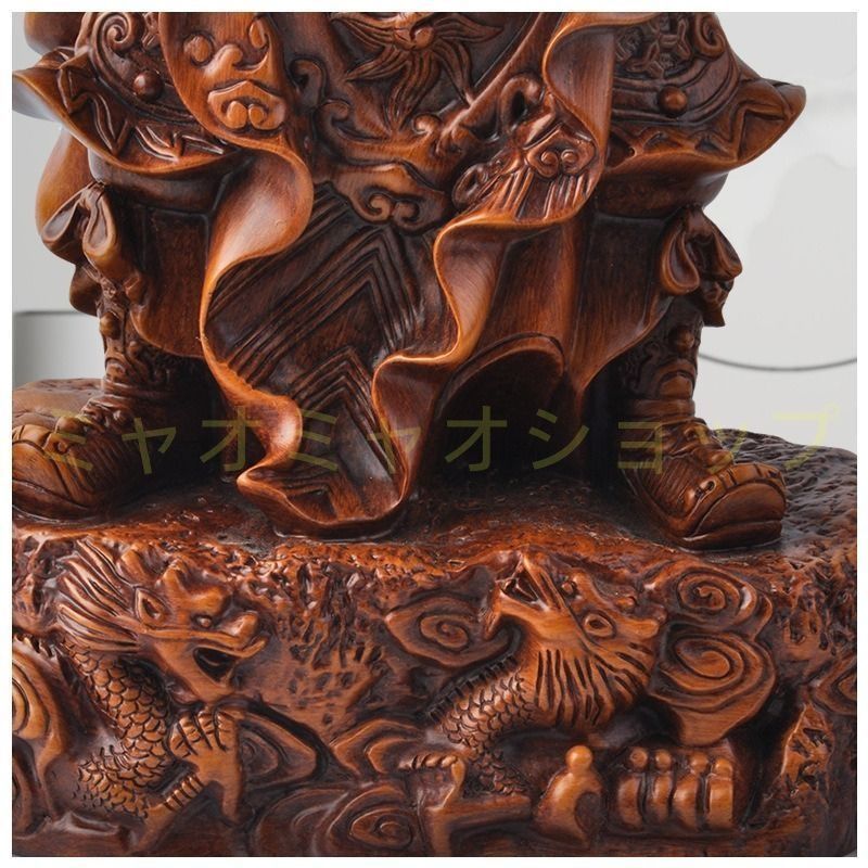 三国志 関羽像 置物 オブジェ 樹脂製 長寿 縁起物 魔除け 厄除 開運 幸運 財運 金運 安産祈願 無病息災 商売繁盛 インテリア 玄関 リビング オフィス