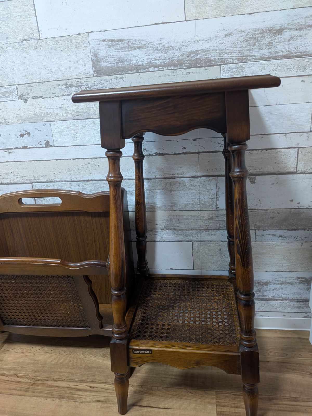 マガジンラック アンティーク花台