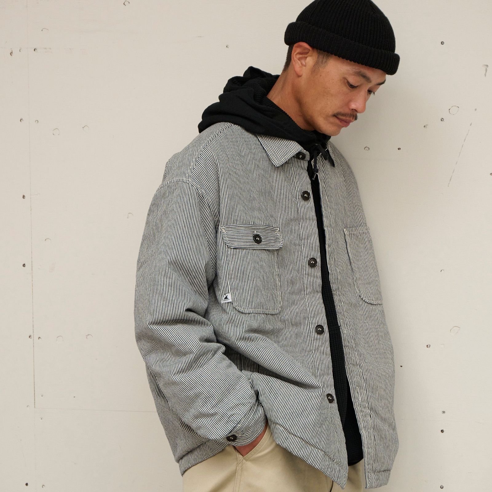 DESCENDANT CRA90 HICKORY STRIPE JACKET POST O'ALLS ジャケット