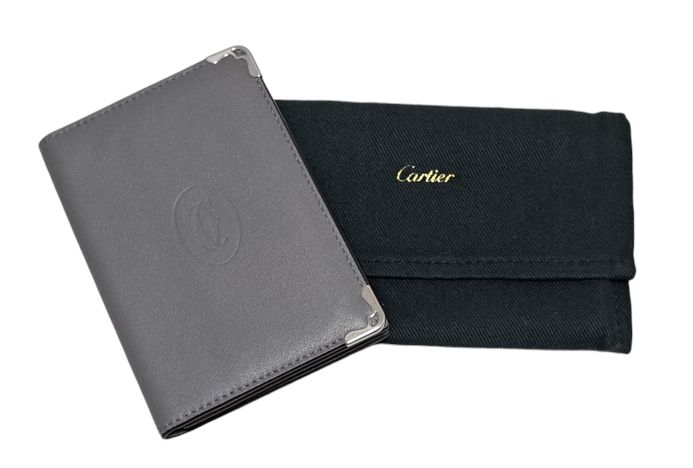 カルティエ　マストドゥ　カードホルダー　カードケース　グレー系　名刺入れ Cartier】マスト ドゥ カルティエ カード入れ アッシュグレー