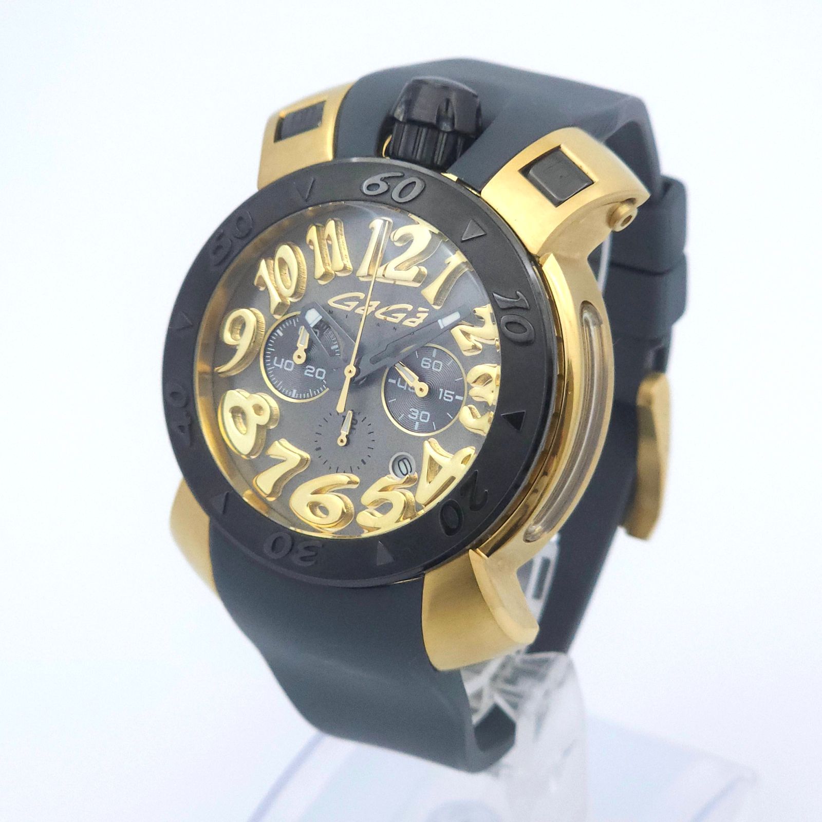 ガガミラノ 楽天市場】☆美品【GaGa MILANO】ガガミラノ クロノ48 デイト