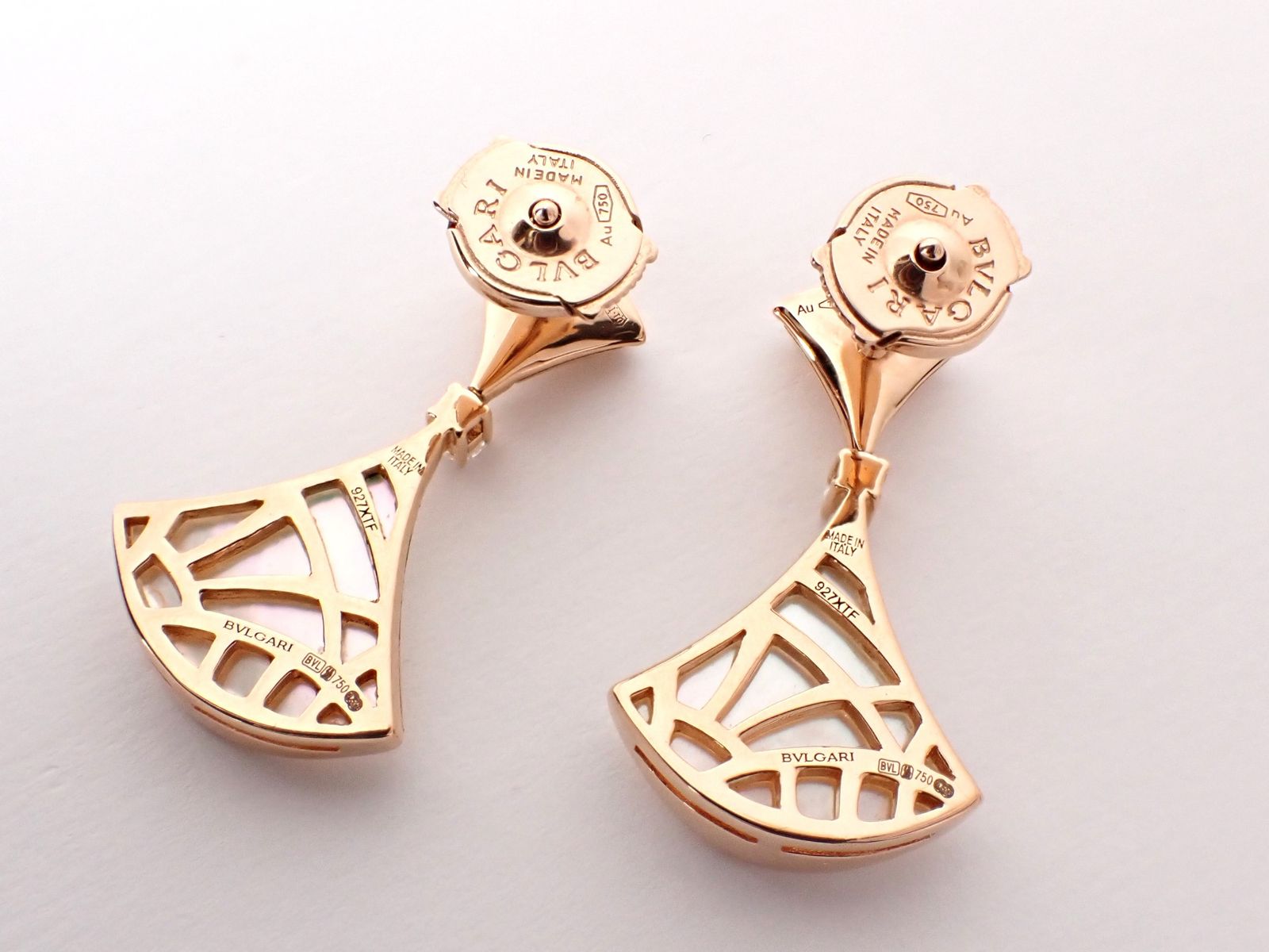 BVLGARI ブルガリブルガリ ピアス ダイヤ・マザーオブパールK18PG