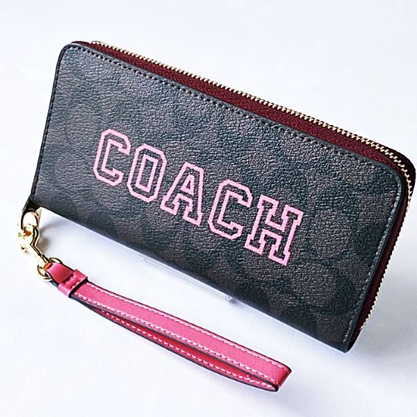 COACH コーチ 長財布 ヴァーシティ モチーフ CB856 ブラウン