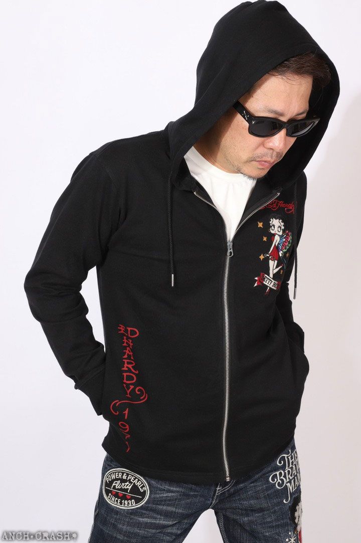 BETTY BOOP×Ed Hardy ZIPパーカー BED-2509 ベティブープ エド
