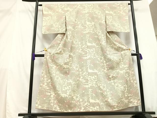 平和屋着物□上質な紬 草花文 正絹 逸品 未使用 AAAZ2949mf