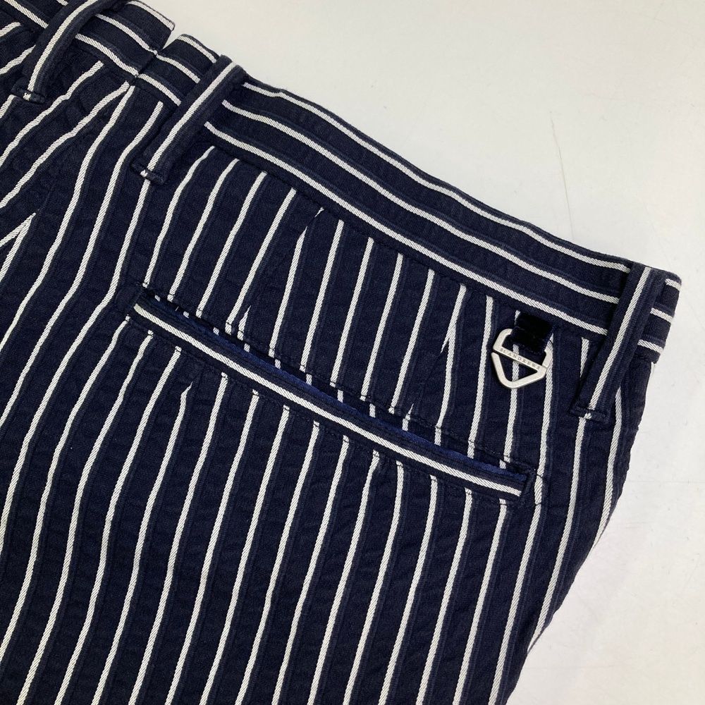 サイズ：L ST ANDREWS セントアンドリュース  ストレッチパンツ ストライプ柄 ネイビー系 [240101485373] ゴルフウェア メンズ ストスト ST ANDREWS セントアンドリュース ストレッチパンツ ストライプ
