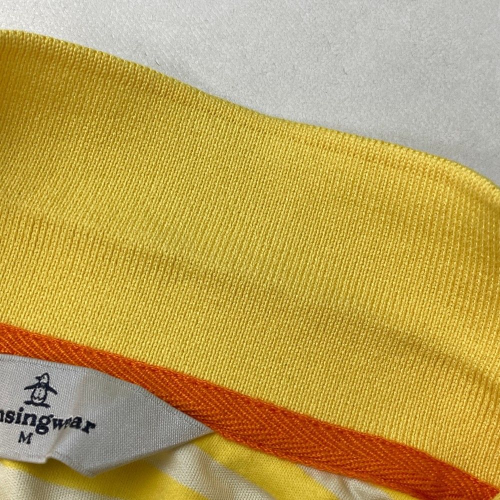 サイズ： MUNSING WEAR マンシングウェア  半袖ワンピース ワッペン ボーダー柄 ブラウン系 [240101441714] ゴルフウェア レディース ストスト MUNSING WEAR マンシングウェア 半袖ワンピース ワッペン