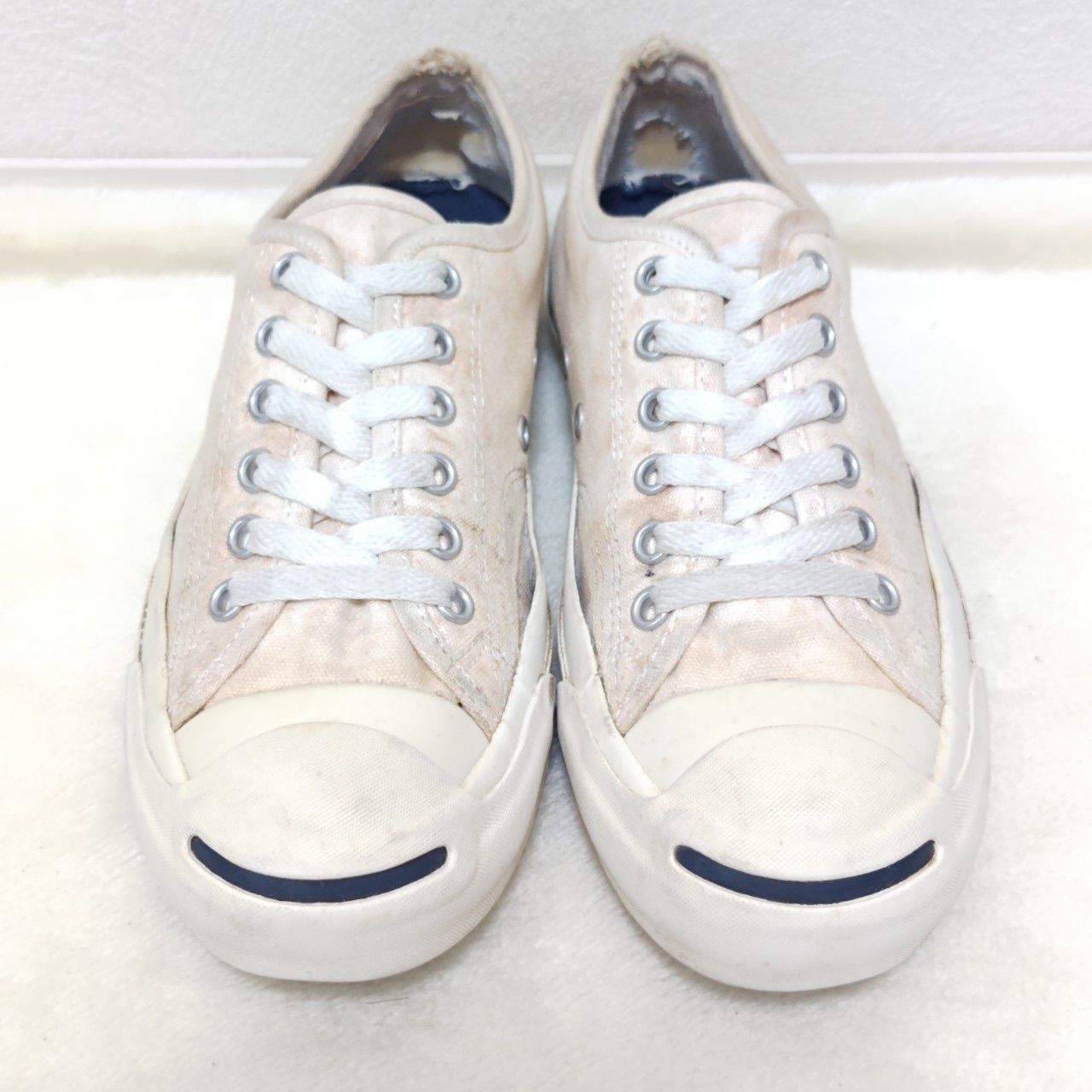 定番商品◎【CONVERSE】コンバース Jack Purcell ジャックパーセル ローカット 1R193 キャンバス ヒゲ スマイル カジュアル 定番 デイリー リメイク オリジナル メンズ レディース 白 ホワイト 24.5㎝/M16794jT