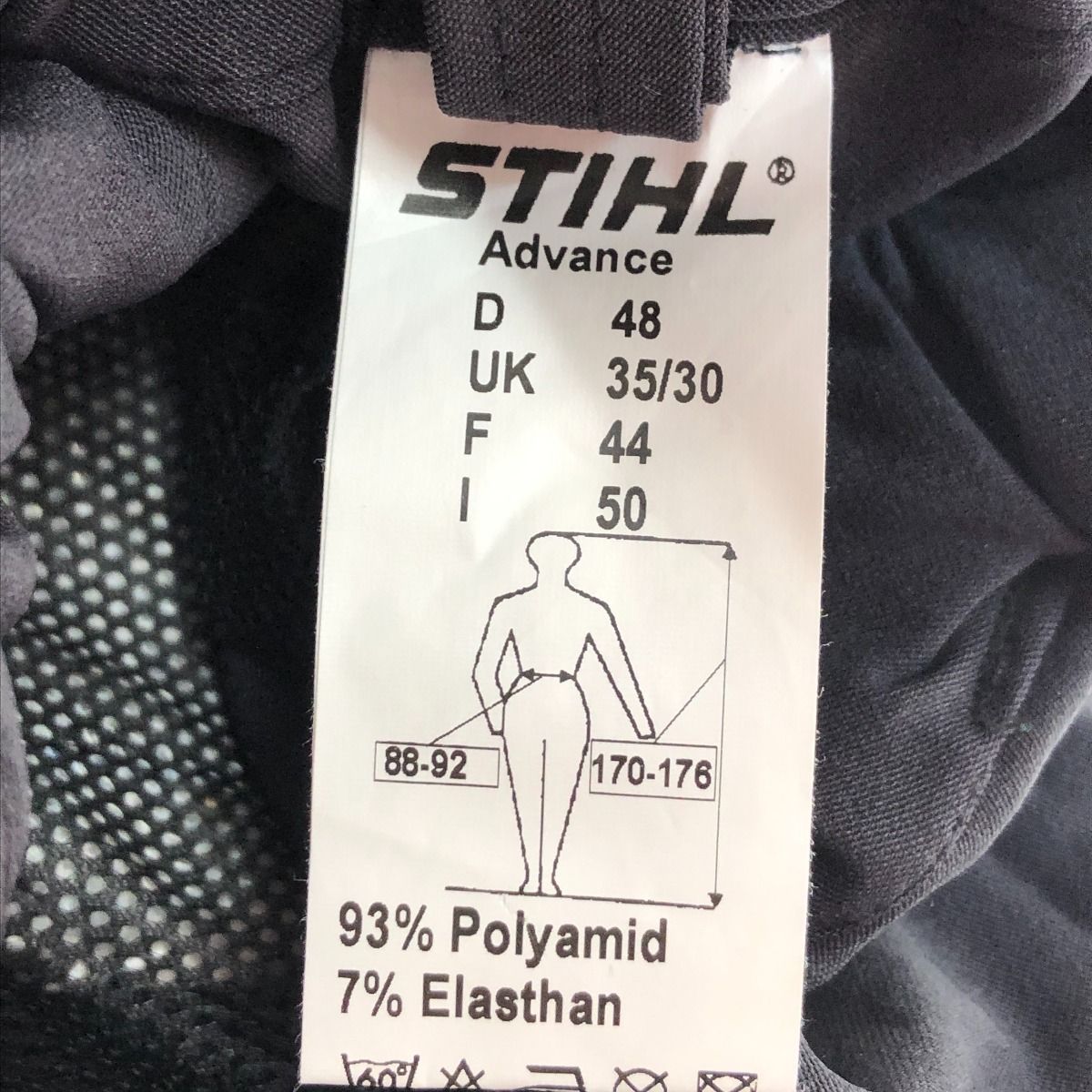31％割引 STIHL メンズ衣料 セットアップ 作業着 チェーンソー防護ズボン ブラック×オレンジ