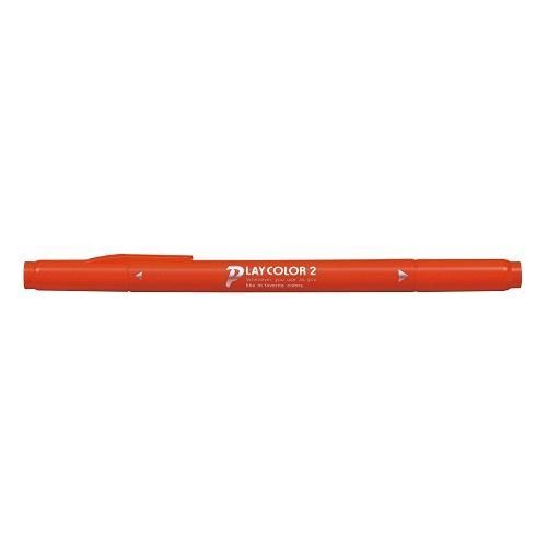 まとめ トンボ鉛筆 プレイカラー2 トマトレッド WS-TP67 ×100セット