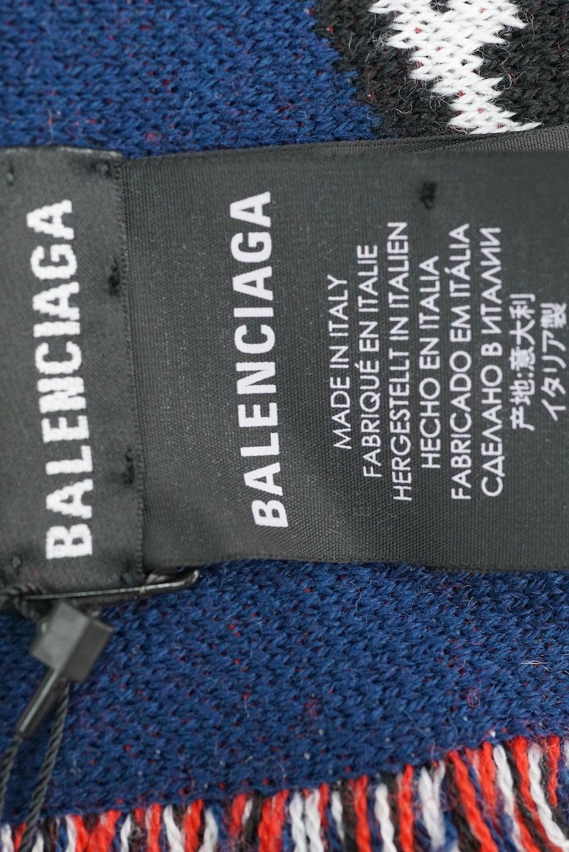 BALENCIAGA Soccer Scarf Navy バレンシアガ サッカースカーフ