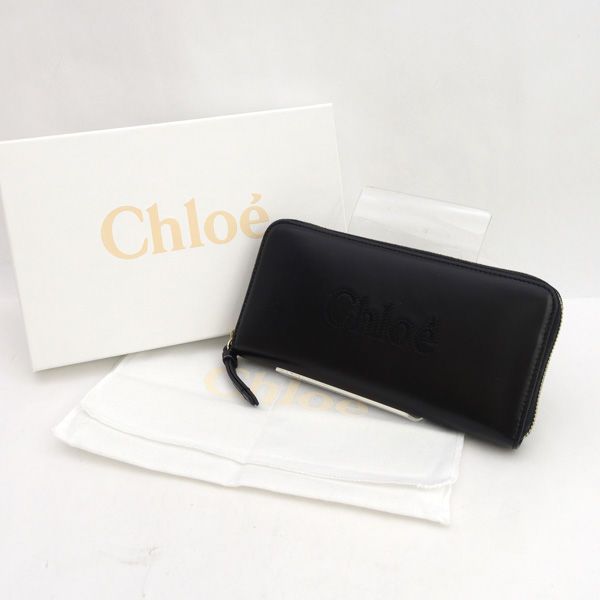 CHLOE / クロエ ◆センス ロゴ ラウンドファスナー長財布 ブラック CHC23AP970 【財布/ウォレット/wallet/】 【中古】 CHLOE / クロエ ◇センス ロゴ ラウンドファスナー長財布 ブラック