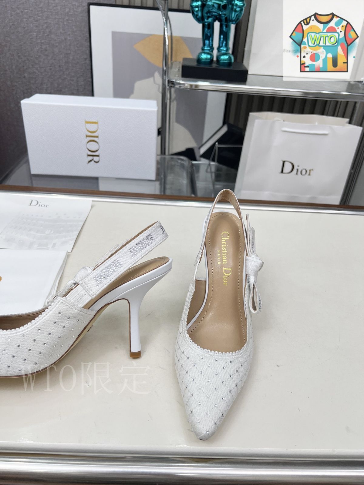 Dior 刺繍ハイヒール