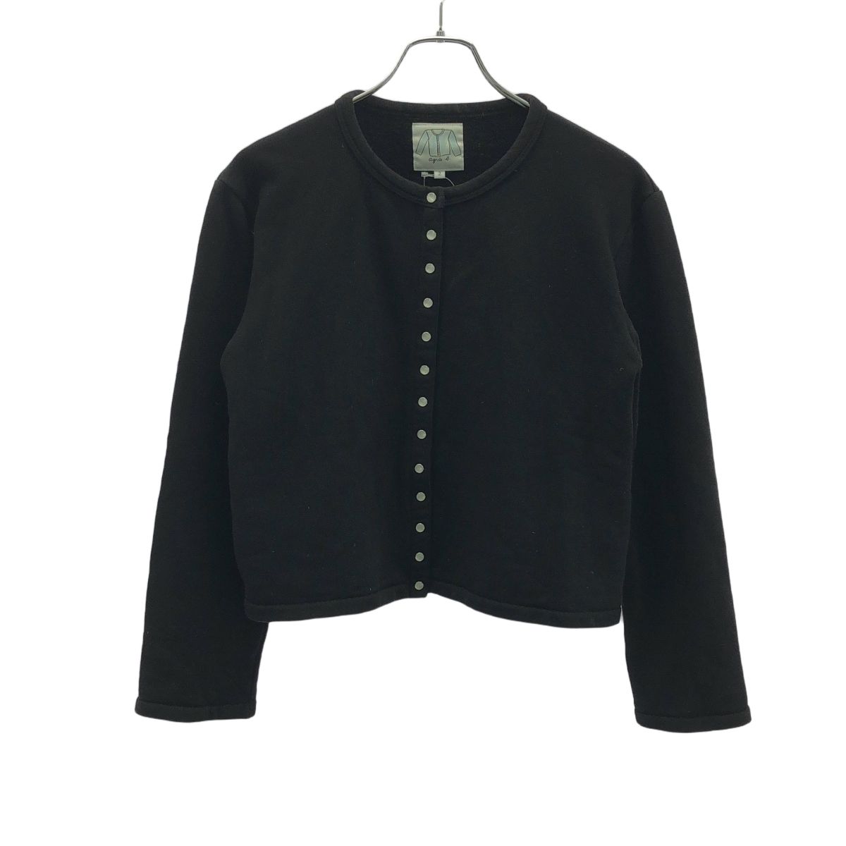 agnes b. アニエスベー CARDIGAN カーディガンプレッション ブラック 2 
