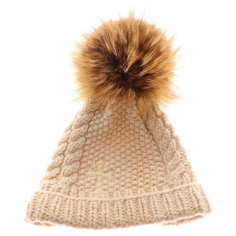 CHROME HEARTS クロムハーツ CASHMERE BEANIE カシミヤビーニー ニット帽 ベージュ