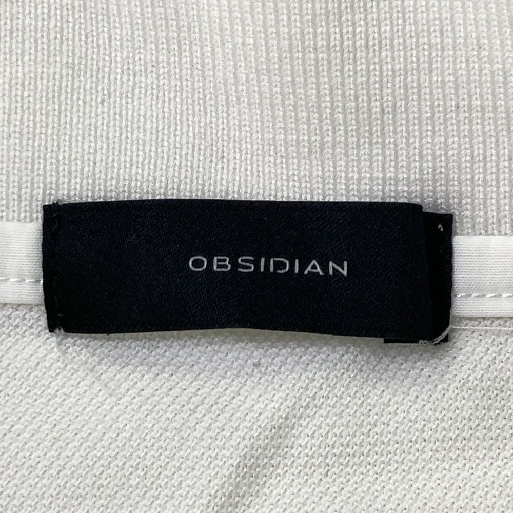 サイズ：M OBSIDIAN オブシディアン  半袖ポロシャツ  ホワイト系 [240101481242] ゴルフウェア メンズ ストスト OBSIDIAN オブシディアン 半袖ポロシャツ ホワイト系 サイズ：M