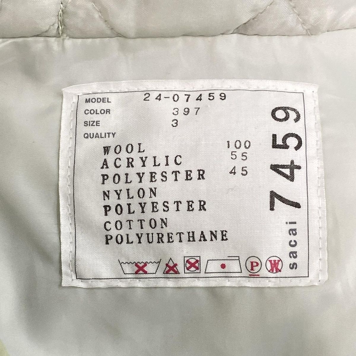 サカイ ブルゾン サイズ3 L レディース美品 Faux Shearling x Nylon