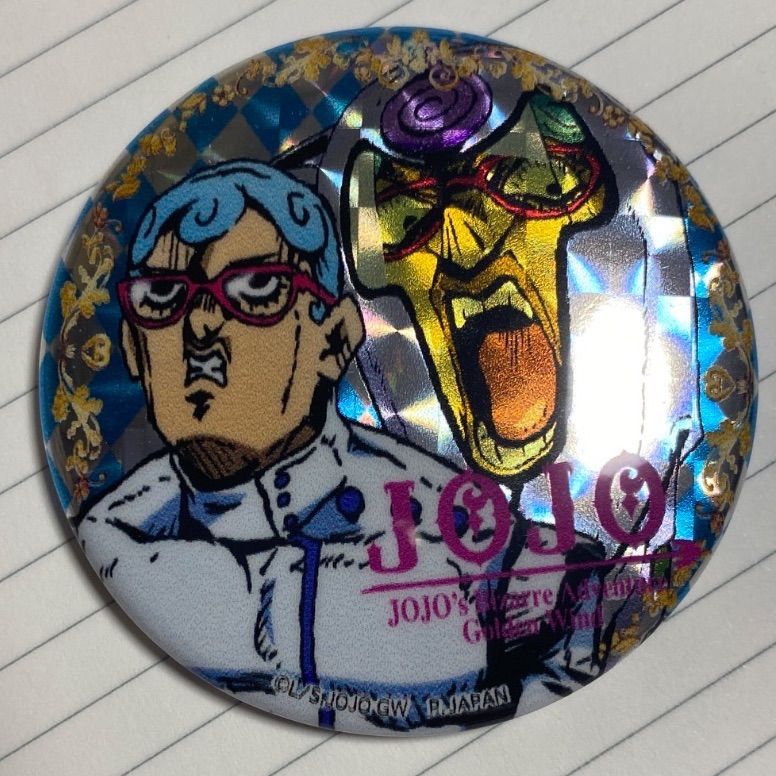 ジョジョの奇妙な冒険 クリスタライト缶バッジ ギアッチョ