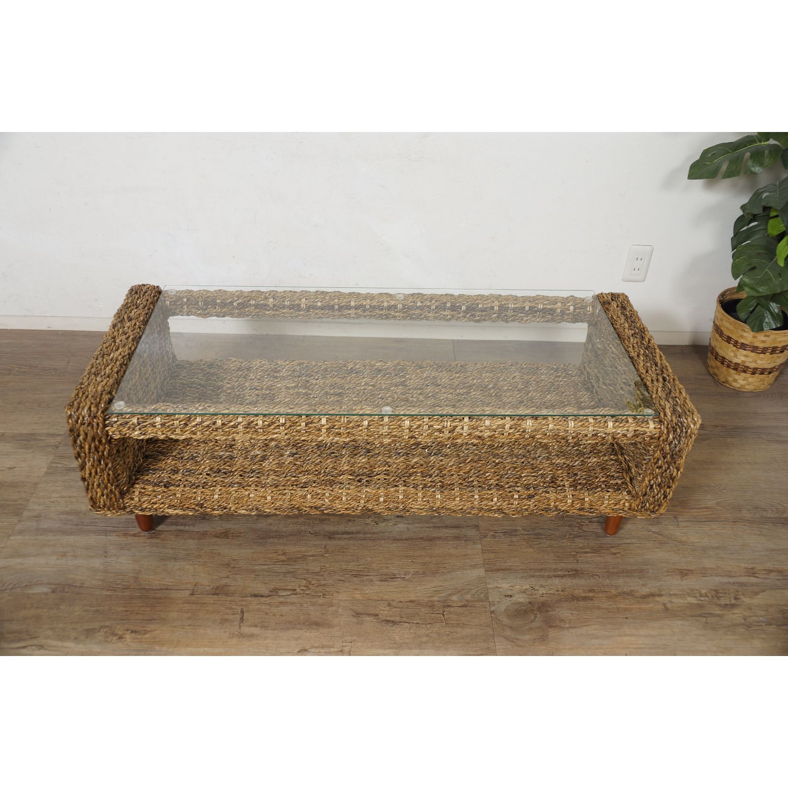 コーヒーテーブル オープン棚付き