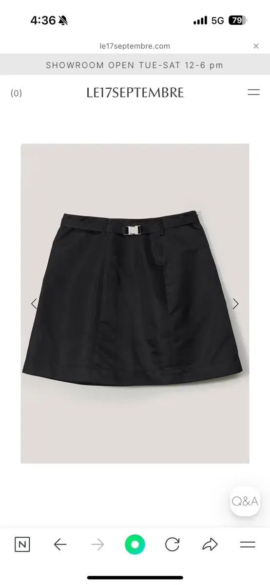 Le17 CLIP CLOSER BELTED MINI SKIRT スカート