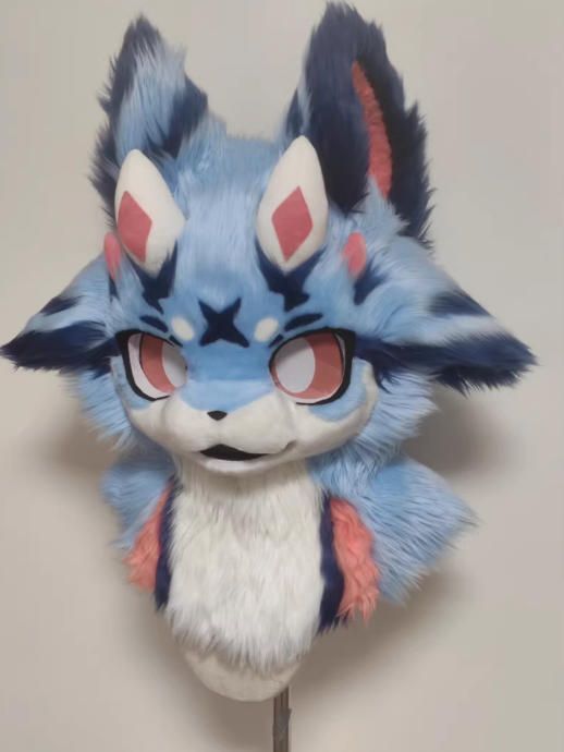 着ぐるみヘッド ドラゴン NO.382 青 ブルー 全頭ヘッド ケモノ ファースーツ ぬいぐるみ コスプレ コスチューム kigurumi 一点物