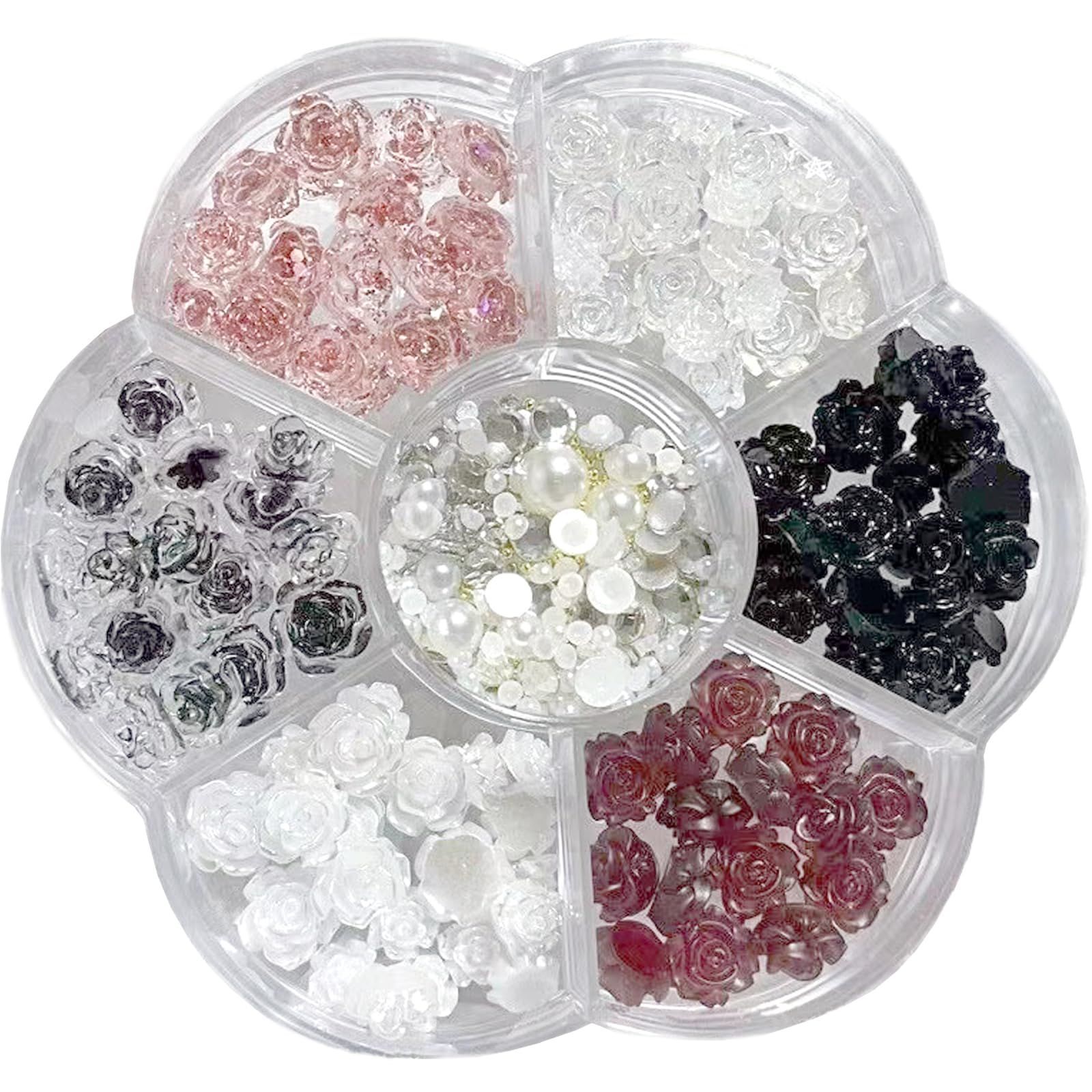 数量限定】バラ 3D 椿 立体 カメリア 大きい ローズ お花パーツ 8mm