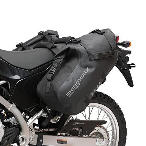 Black_MT1418-18L Rhinowalk バイク用サイドバッグ 防水 ツーリング 