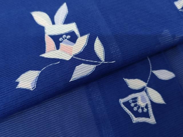 平和屋着物＊夏物　小紋　絽　枝葉文　洗える着物　AABC9437jd 平和屋着物＊夏物 小紋 絽 枝花文 洗える着物 AAAV0143cs - メルカリ