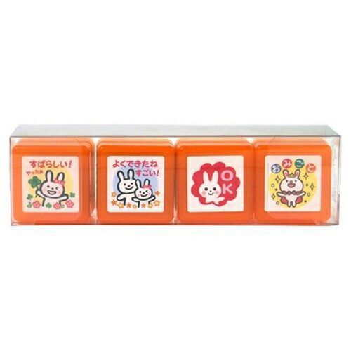 まとめ こどものかお スタンプ ティーチャー浸透印４Ｐセット 0628-002 ×5セット