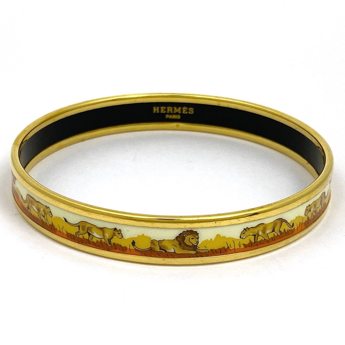 美品 エマイユ PM バングル ブレスレット 七宝焼き レディース シルバー HERMES エルメス エマイユ PM バングル ブレスレット エナメル Z