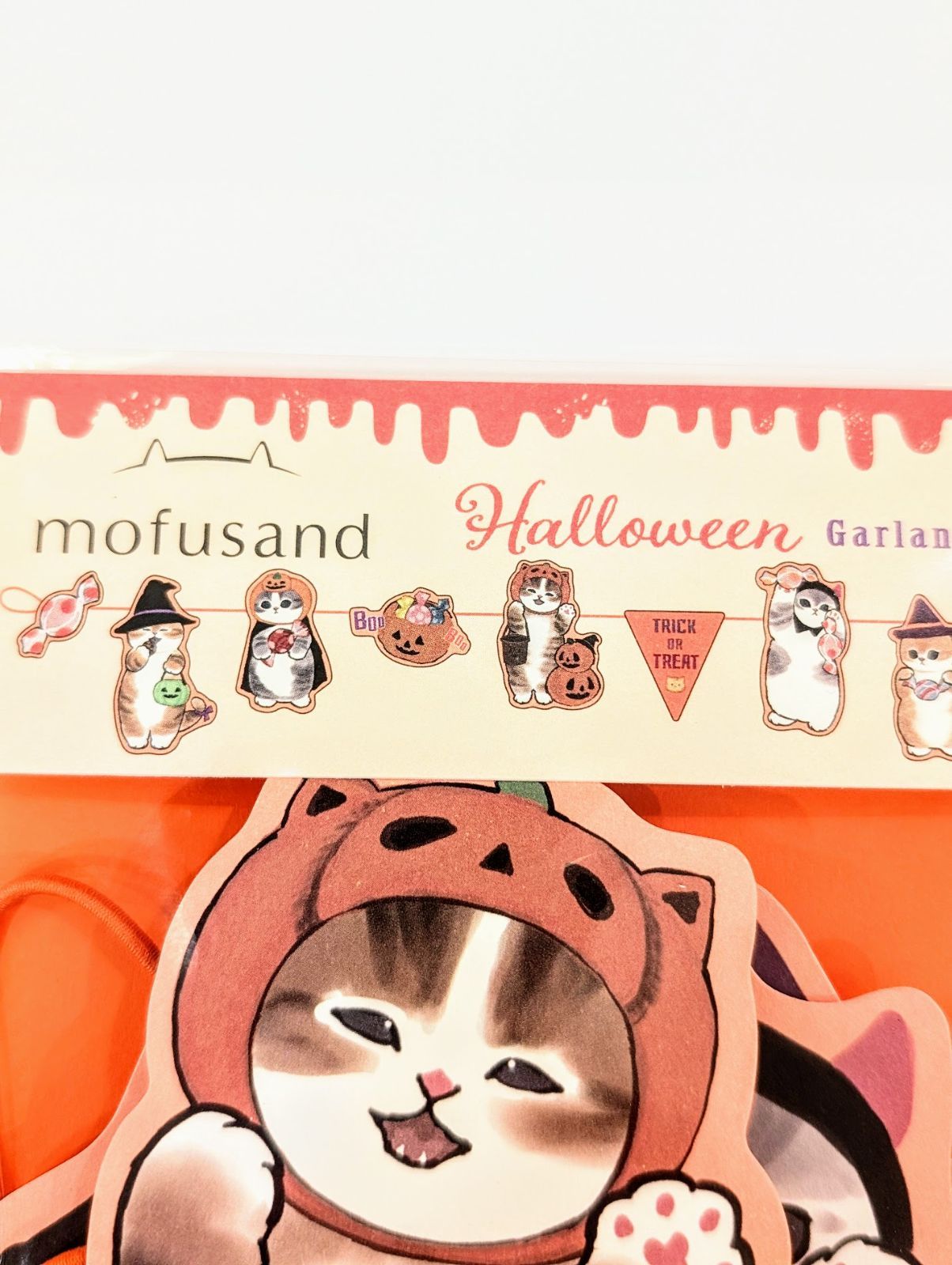 mofusand モフサンド ハロウィンガーランドカード オレンジ ハロウィン ガーランド インテリア雑貨 飾り付け カード