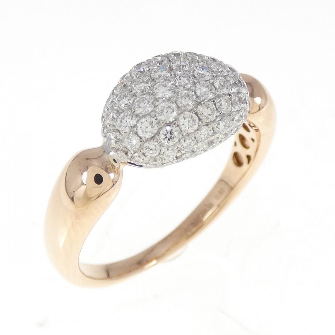 K18PG|K18WG パヴェ ダイヤモンド リング 0.60CT