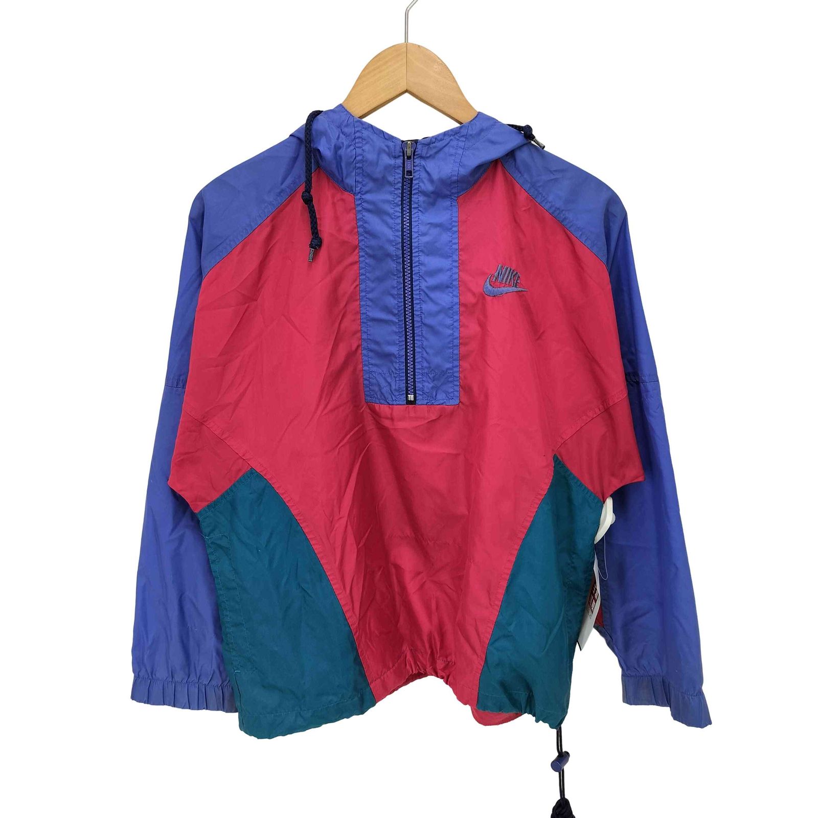 ナイキ NIKE 90S 銀タグ ナイロンアノラックパーカー クレイジーパターン レディース JPN：M