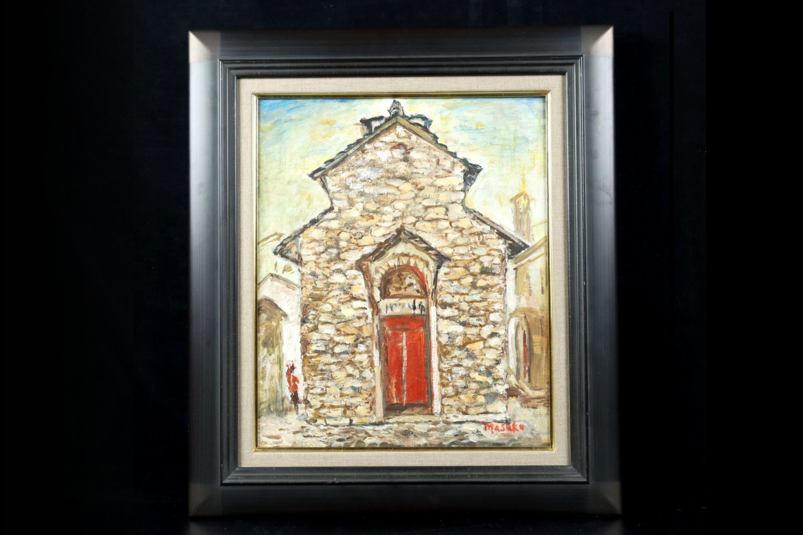 時代物　肉筆油彩画　antique Yahoo!オークション - 楾 真作保証 矢野欣二 「風景画」 肉筆