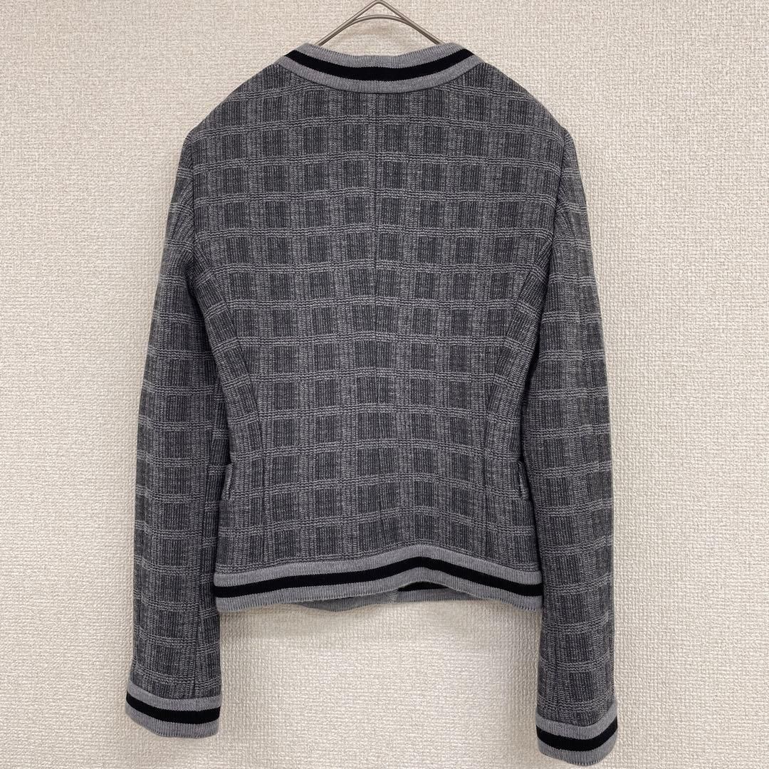 EMPORIO ARMANI エンポリオアルマーニ チェック柄 ノーカラー
