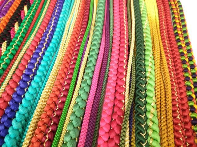 平和屋着物▽和装小物 振袖用帯締め・帯揚げセット 総絞り 斜縞 金糸