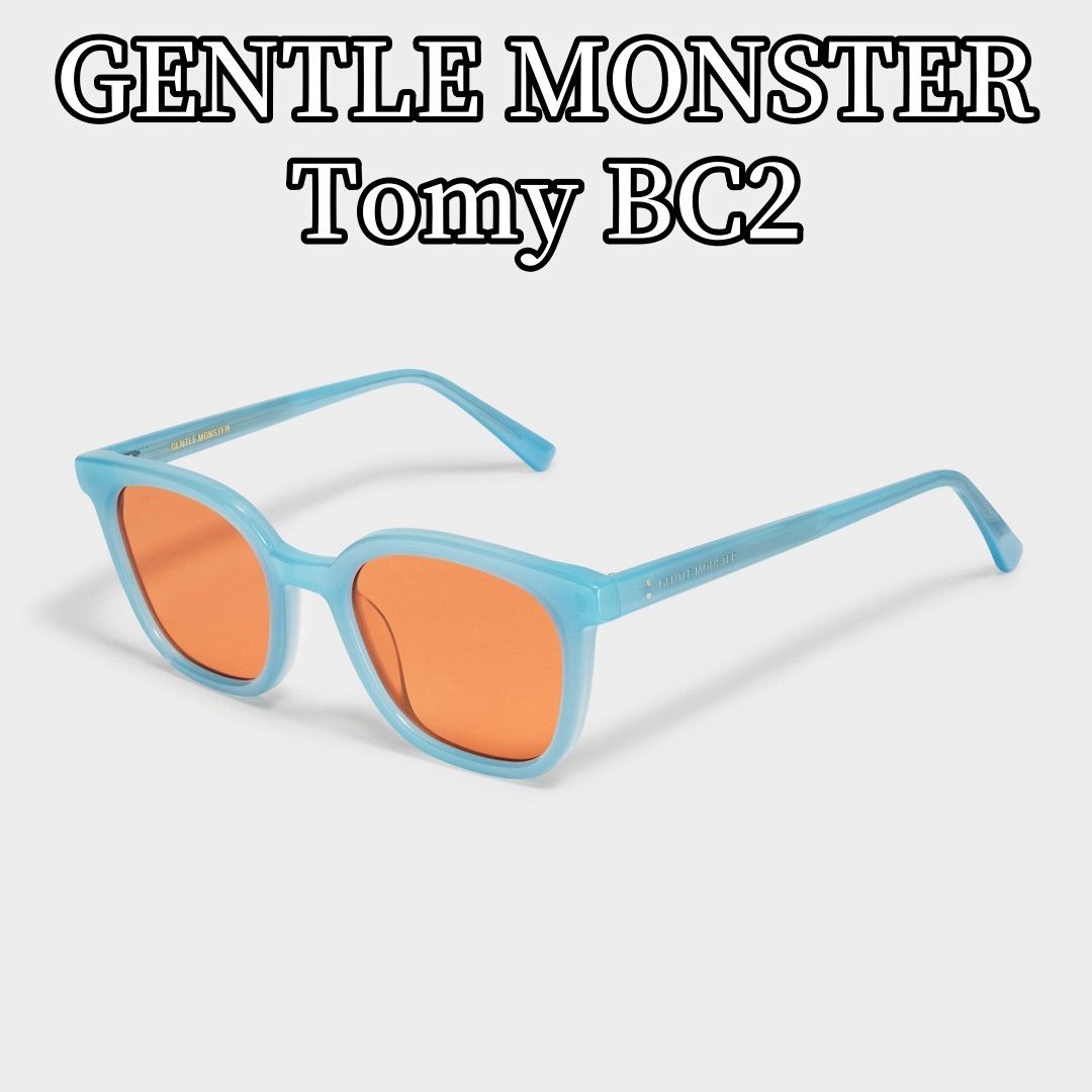 完売商品 未使用 ジェントルモンスター  Gentle Monsterサングラス   Tomy BC2 ブルーフレーム/オレンジティントレンズ/ラウンディング処理されたフロント  正規品