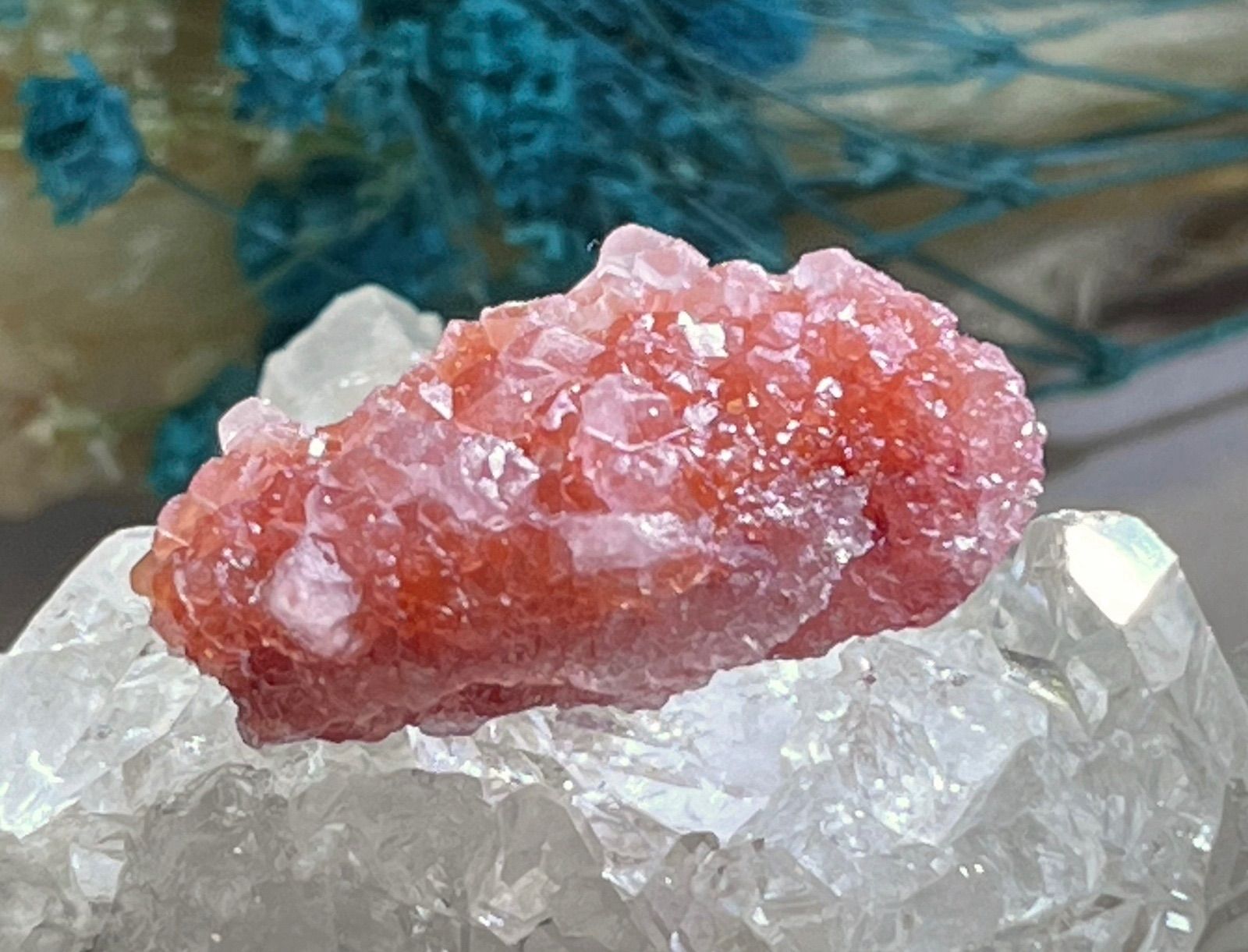 天使の水晶✨　インド産　レッド　アポフィライト　ラフストーン　原石