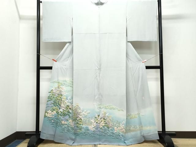 平和屋着物●十日町友禅作家 阿部佳雪 色留袖 松梅楓文 暈し染め 正絹 CAAZ0943vf